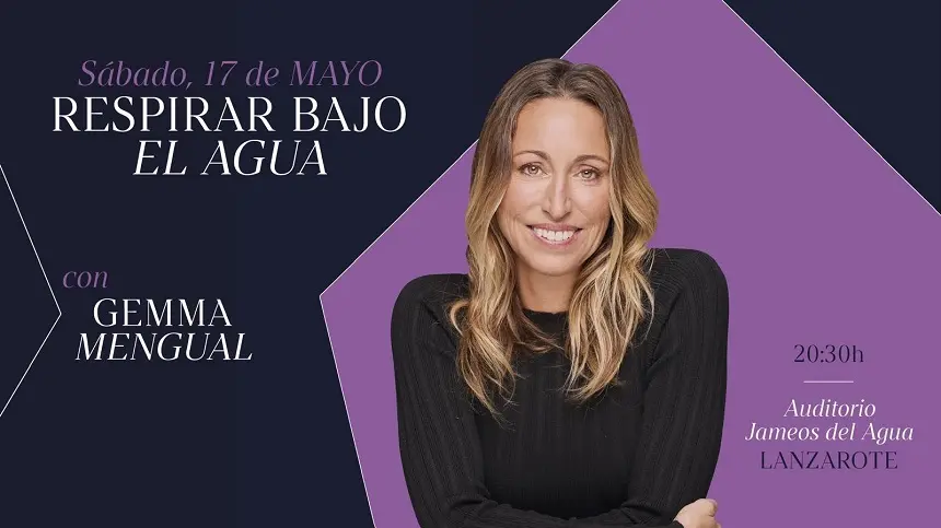 Cartel promocional de Gemma Mengual en los Jameos del Agua.