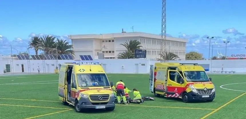 Momento de la intervención del personal del SUC difundida en las redes sociales