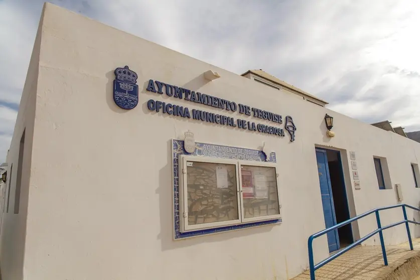 Oficina municipal del Ayuntamiento de Teguise en La Graciosa.