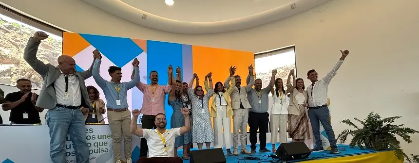 Pedro San Ginés junto a su nuevo equipo de dirección en CC.