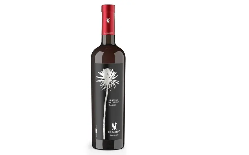 Imagen de la botella de El Grifo premiada.