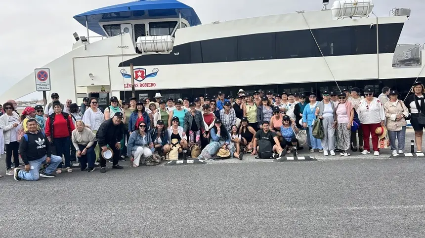 Vecinos de Titerroy en su excursión a Fuerteventura.