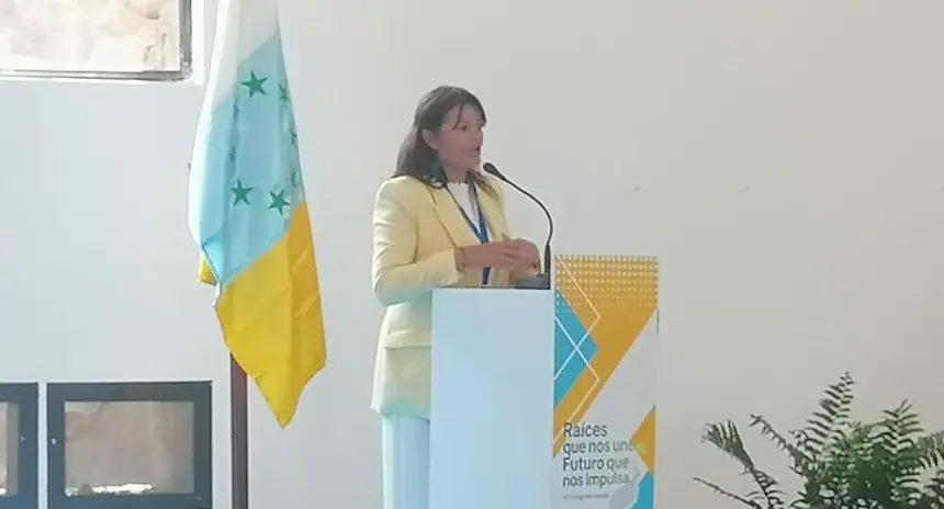 Olivia Duque durante el congreso insular de CC.