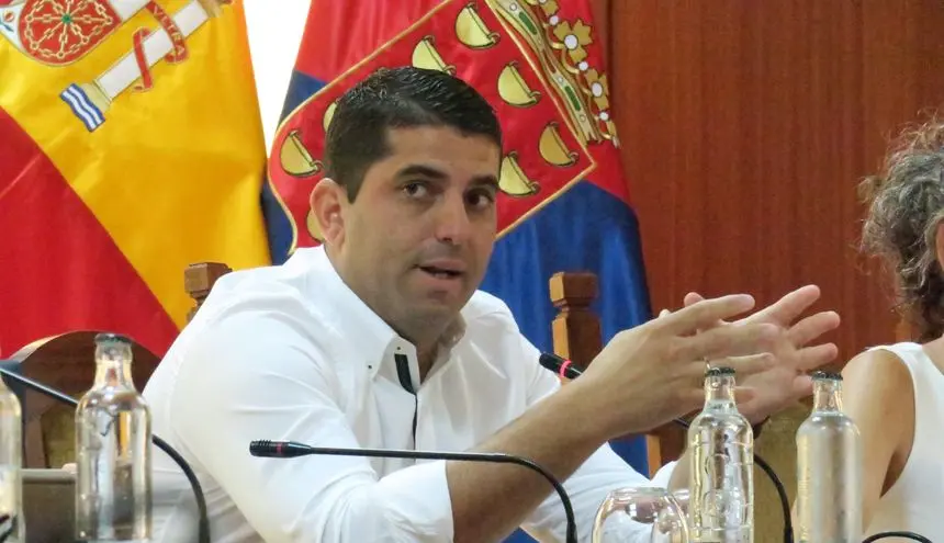 Benjamín Perdomo en el último pleno del Cabildo