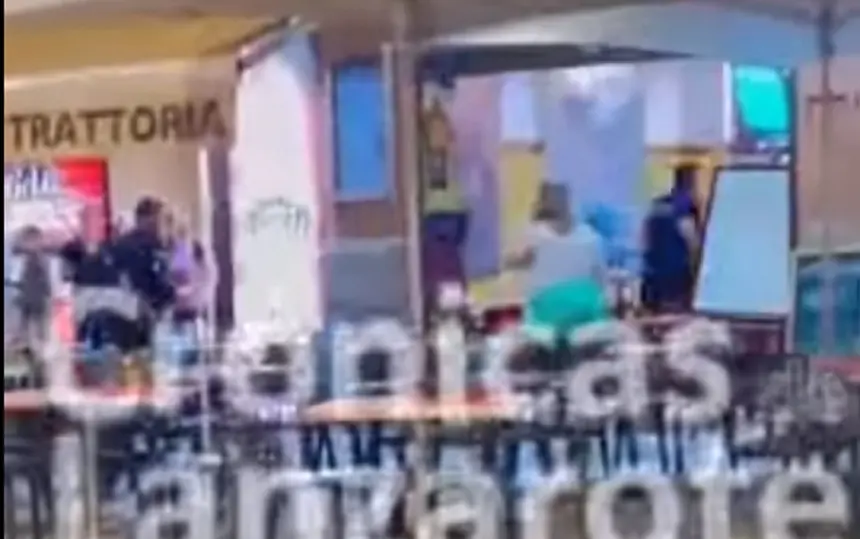 Captura de pantalla del video que publicó este diario el pasado sábado sobre la agresión en la playa de El Reducto.