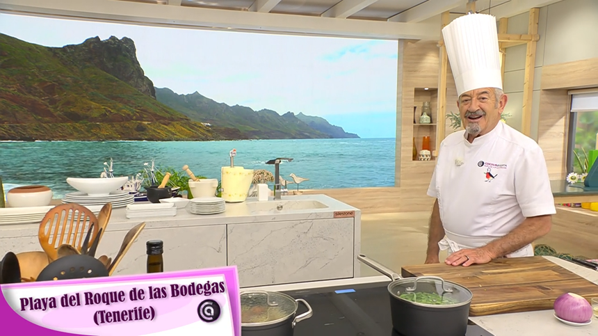 Juan Carlos Arguiñano durante su programa de cocina.