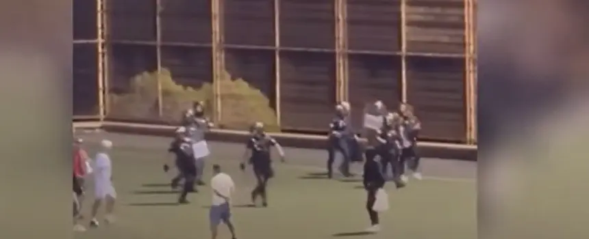 Imagen del último conflicto en un campo de fútbol de Tenerife.