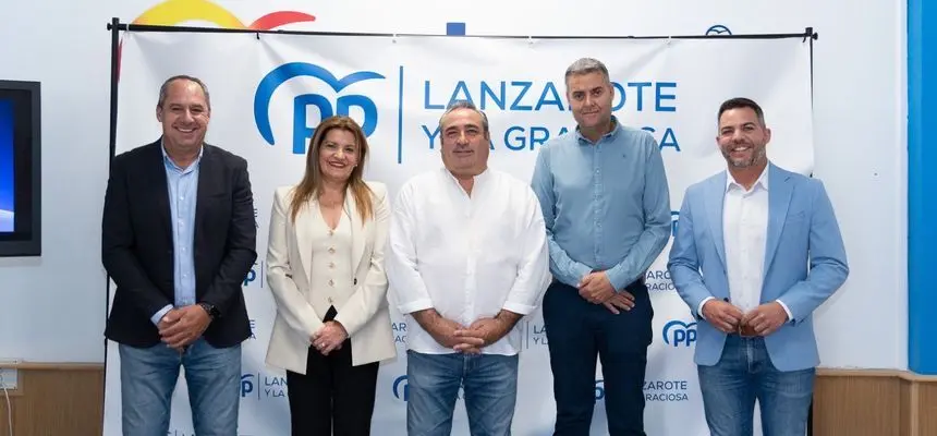 Imagen de los cinco consejeros que tiene el PP en el Cabildo de Lanzarote