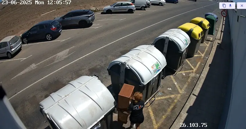 Secuencia de infracción captada por las cámaras.