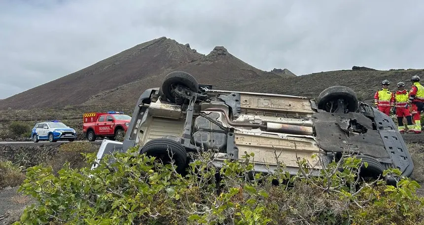 Imagen del vehículo tras el siniestro