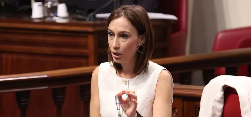 Nira Fierro este martes en el Parlamento autonómico.