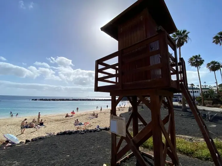 Puesto de socorrismo en Playa Flamingo.