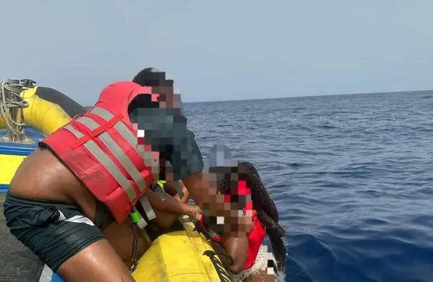 Imagen de uno de los rescates realizados por EMERLAN.