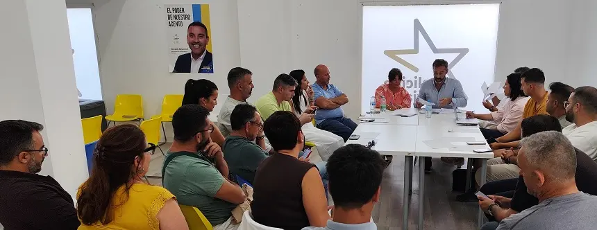 Imagen del encuentro de la nueva Ejecutiva insular de CC presidido por Pedro San Ginés.
