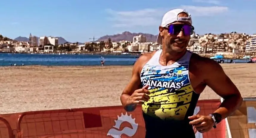 Lionel Morales en la prueba de carrera en Murcia