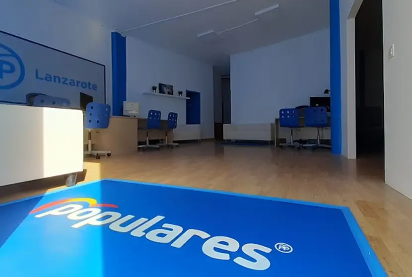 Imagen del interior de la sede del PP de Lanzarote