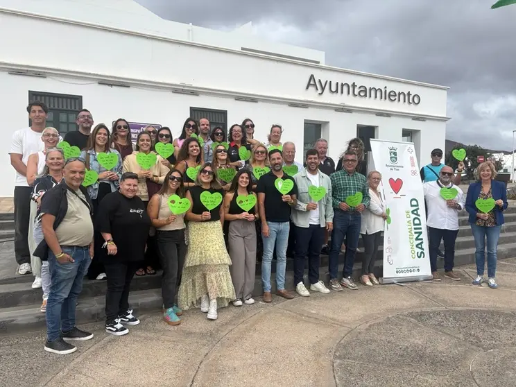 Acto del Ayuntamiento de Tías por el día de la Salud Mental.