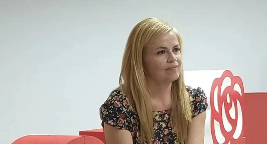 Cristina Duque en una imagen de archivo en la sede de su partido. 