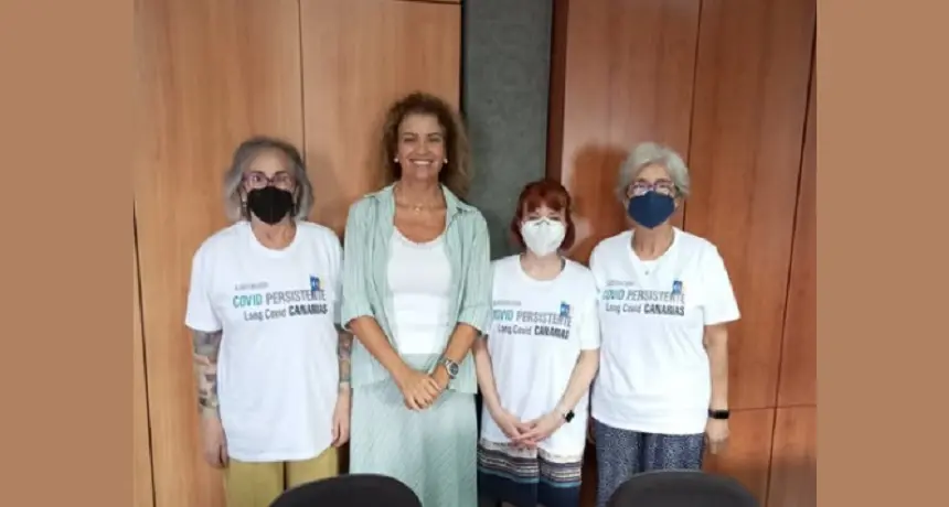 Esther Machín en un acto de su departamento. 