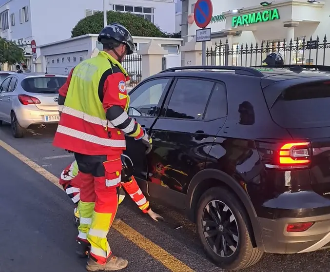 Momento en el que iniciaron su actuación los bomberos.