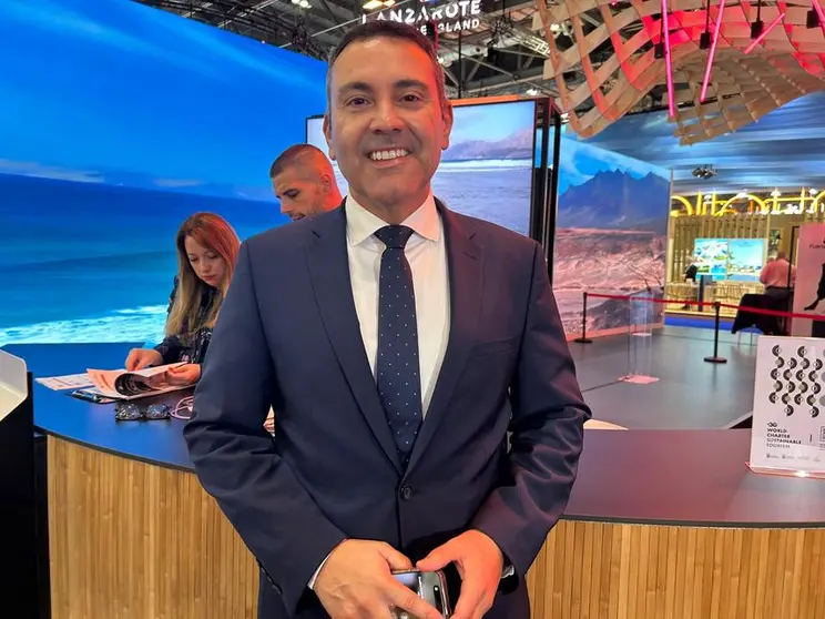 Oswaldo Betancort en la World Travel Market de Londres.