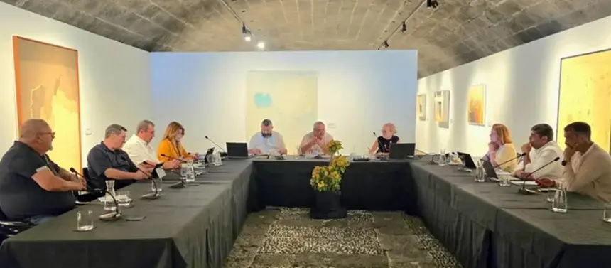 Imagen del último encuentro del Consejo de Administración de los Centros celebrado en el Castillo de San José. 