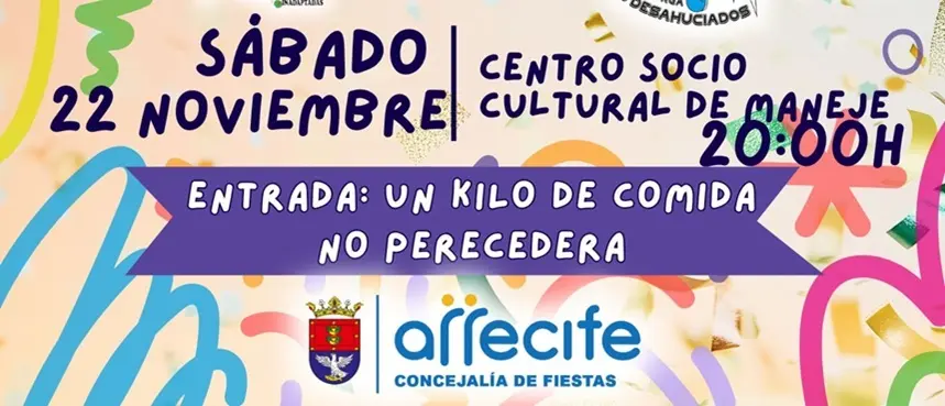 Cartel promocional de la gala benéfica.