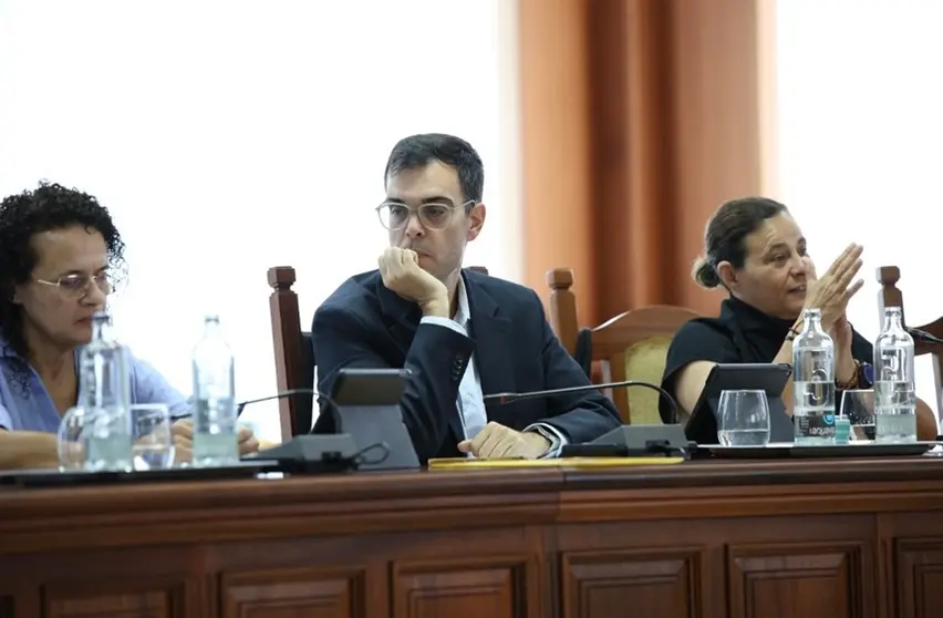 Alberto Aguiar en el Pleno del Cabildo.