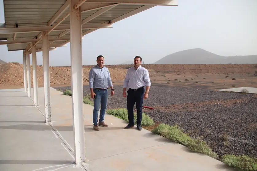 Óscar Noda y Ángel Lago en el campo de tiro.