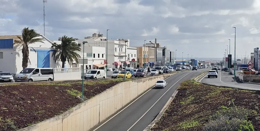 El entorno de la carretera insular que une los barrios de Argana Ata y Baja.