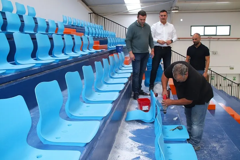 &Oacute;scar Noda, &Aacute;ngel Lago y Dani Medina en la actuaci&oacute;n realizada en el terrero.