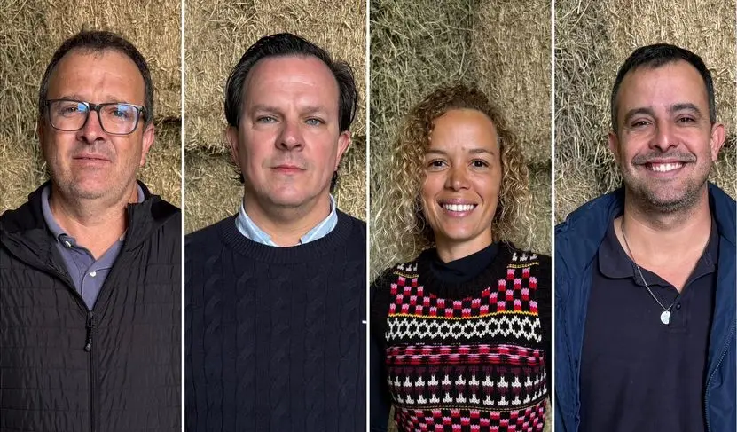 Manuel Peraza, Santiago Pad&iacute;n, Karliana Aguilera y Omar Vi&ntilde;a.