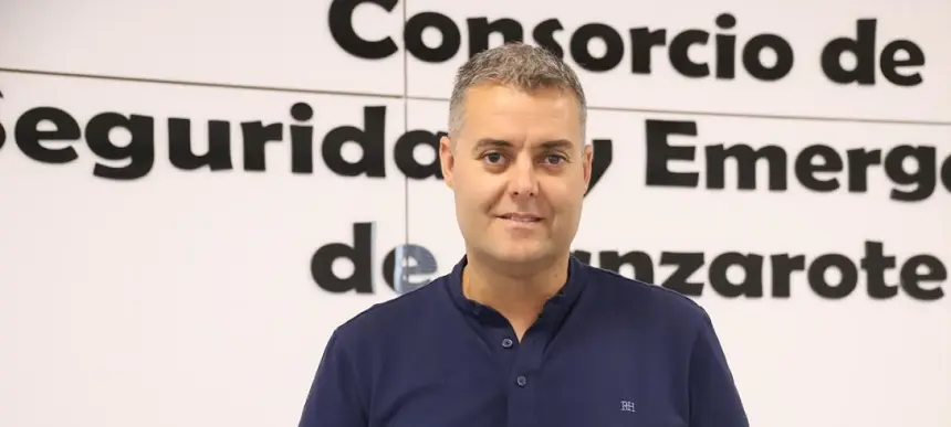 Francisco Javier Aparicio en la sede del Consorcio de Seguridad y Emergencias de Lanzarote. 