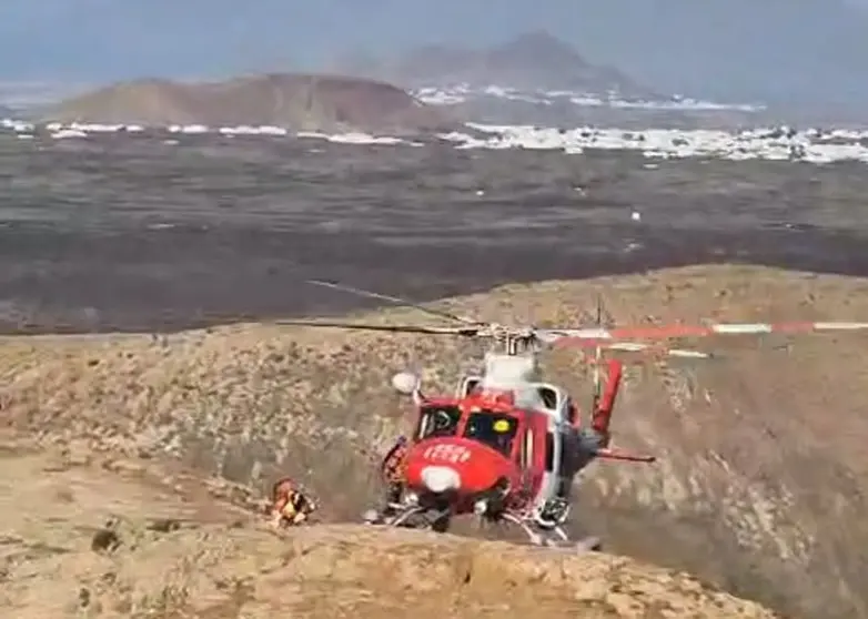 Imagen del helic&oacute;ptero de rescate de este mi&eacute;rcoles.