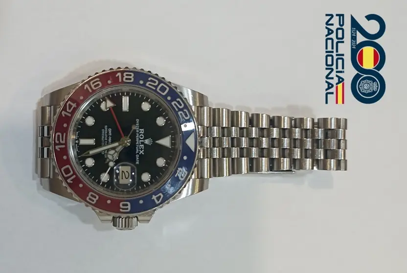 Reloj recuperado por la Polic&iacute;a Nacional.