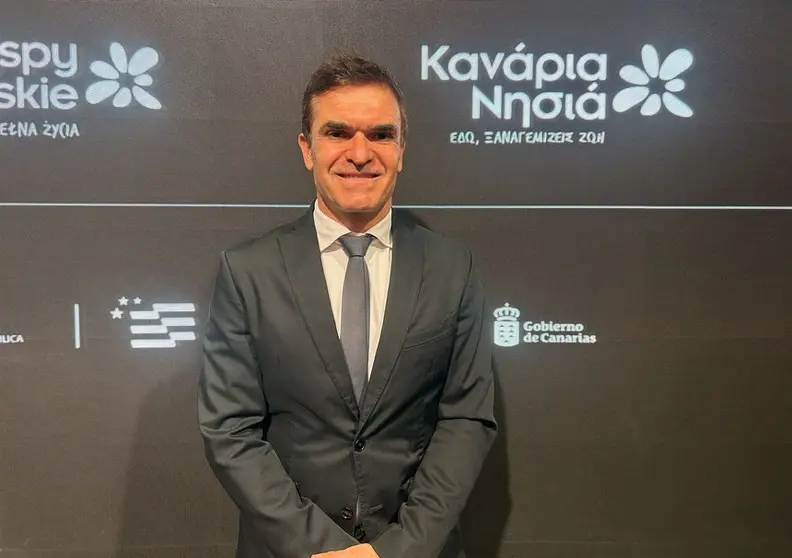 H&eacute;ctor Fern&aacute;ndez, consejero delegado de la Sociedad de Promoci&oacute;n Exterior de Lanzarote, en la ITB de Berl&iacute;n.