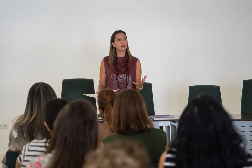 Maite Corujo durante un evento del Ayuntamiento de Arrecife 