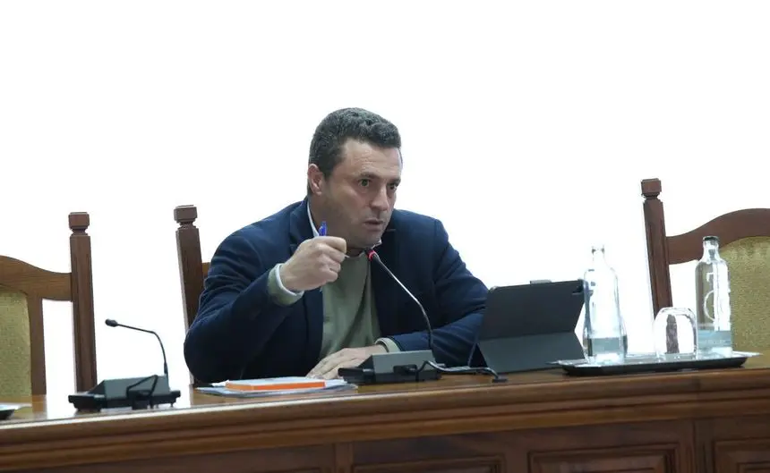 &Oacute;scar Noda durante el pleno de este jueves.