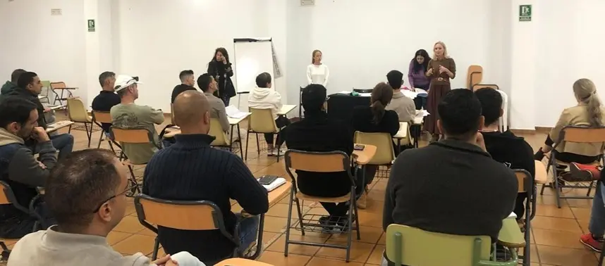 Taxistas en la formaci&oacute;n del Ayuntamiento de Yaiza.