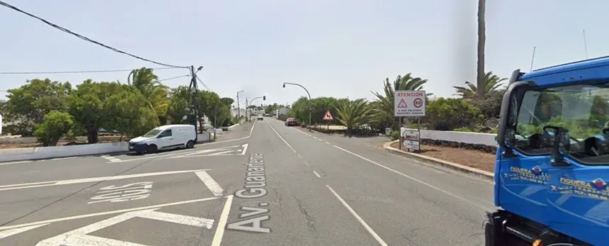 Cruce entre Tiagua y Mu&ntilde;ique.