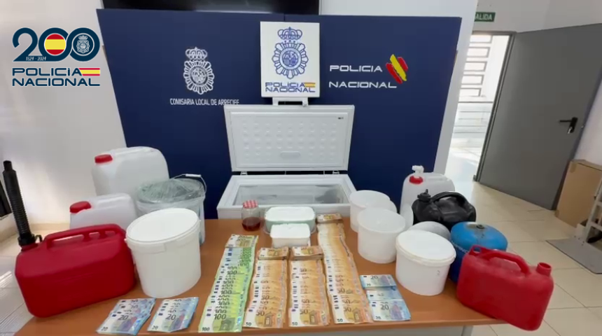 Material incautado en una vivienda de Tah&iacute;che.