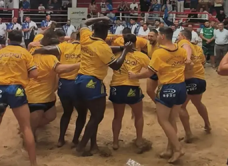 Imagen de la selecci&oacute;n de Gran Canaria donde hay varios luchadores procedentes de pa&iacute;ses africanos que hicieron en gran medida la diferencia con otras selecciones. 