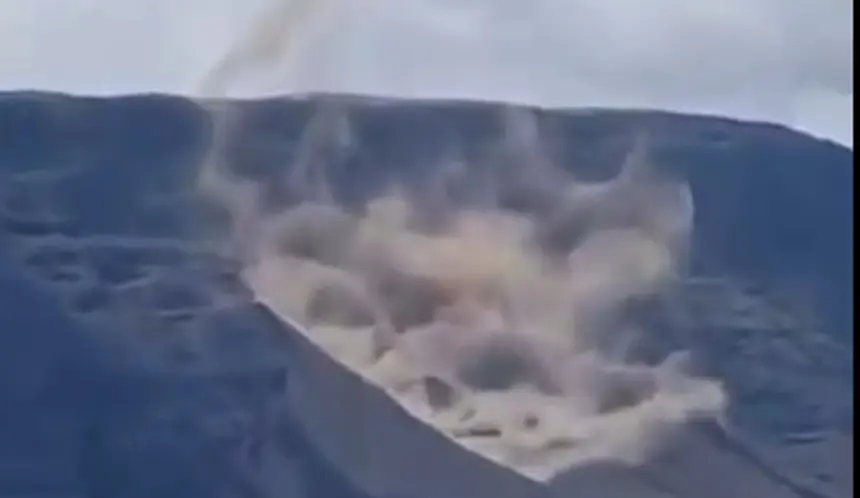 Imagen del desprendimiento en la zona del Risco de Famara.