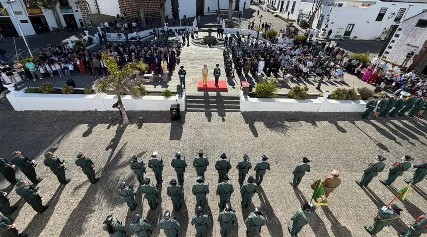Celebraci&oacute;n del aniversario de la Guardia Civil en Teguise.