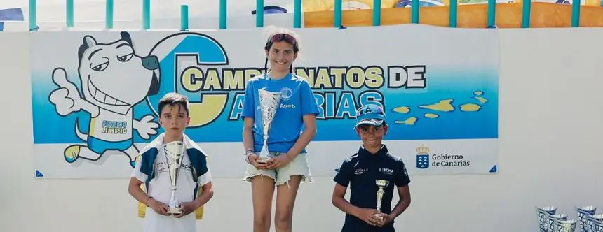 Uno de los podios copados por Lanzarote en el campeonato.