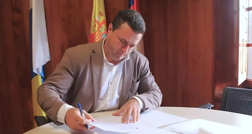 &Oacute;scar Noda en su despacho de Alcald&iacute;a.