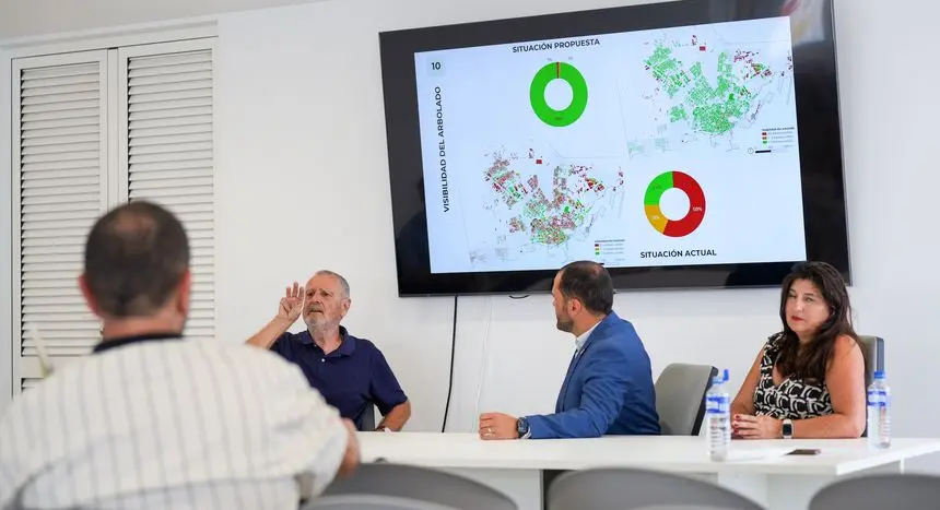 El alcalde de Arrecife este viernes con los representantes de Transici&oacute;n Ecol&oacute;gica del Gobierno de Canarias