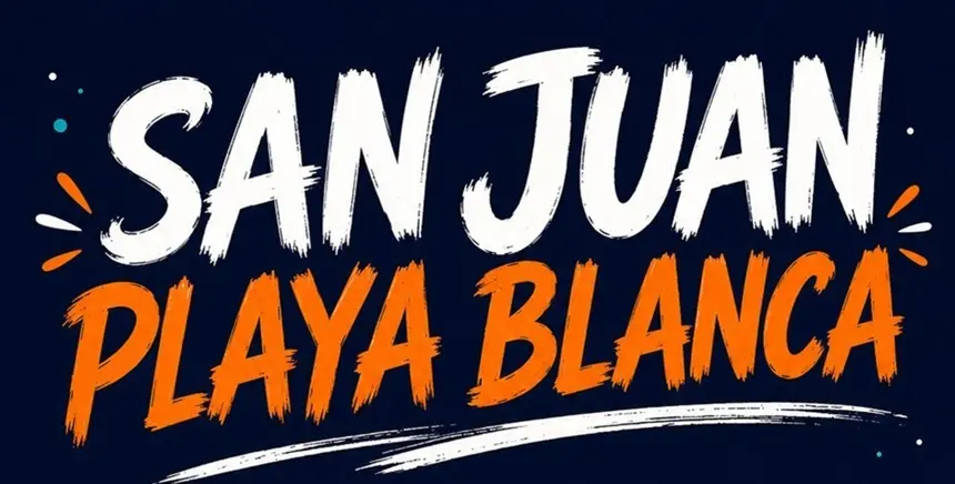 Cartel de las fiestas de San Juan en Playa Blanca.