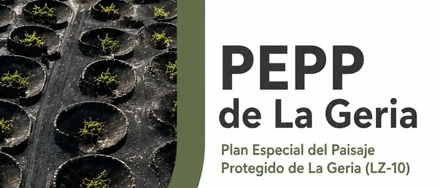 Cartel de presentaci&oacute;n del Plan Especial del Paisaje Protegido de La Geria.