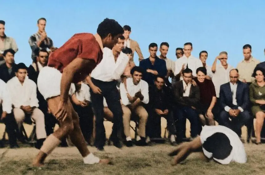 Ignacio Morales Acosta durante una agarrada.